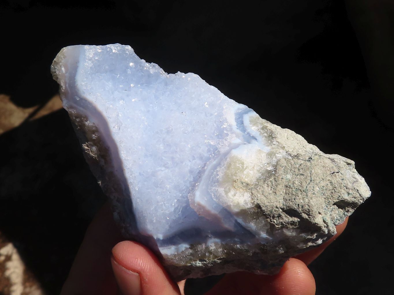 Natural Blue Lace Agate Geode Specimens  x 12 From Nsanje, Malawi - Toprock Gemstones and Minerals 