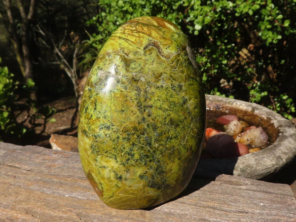 Polished Green Opal Standing Free Form x 1 From Madagascar - Toprock Gemstones and Minerals 
