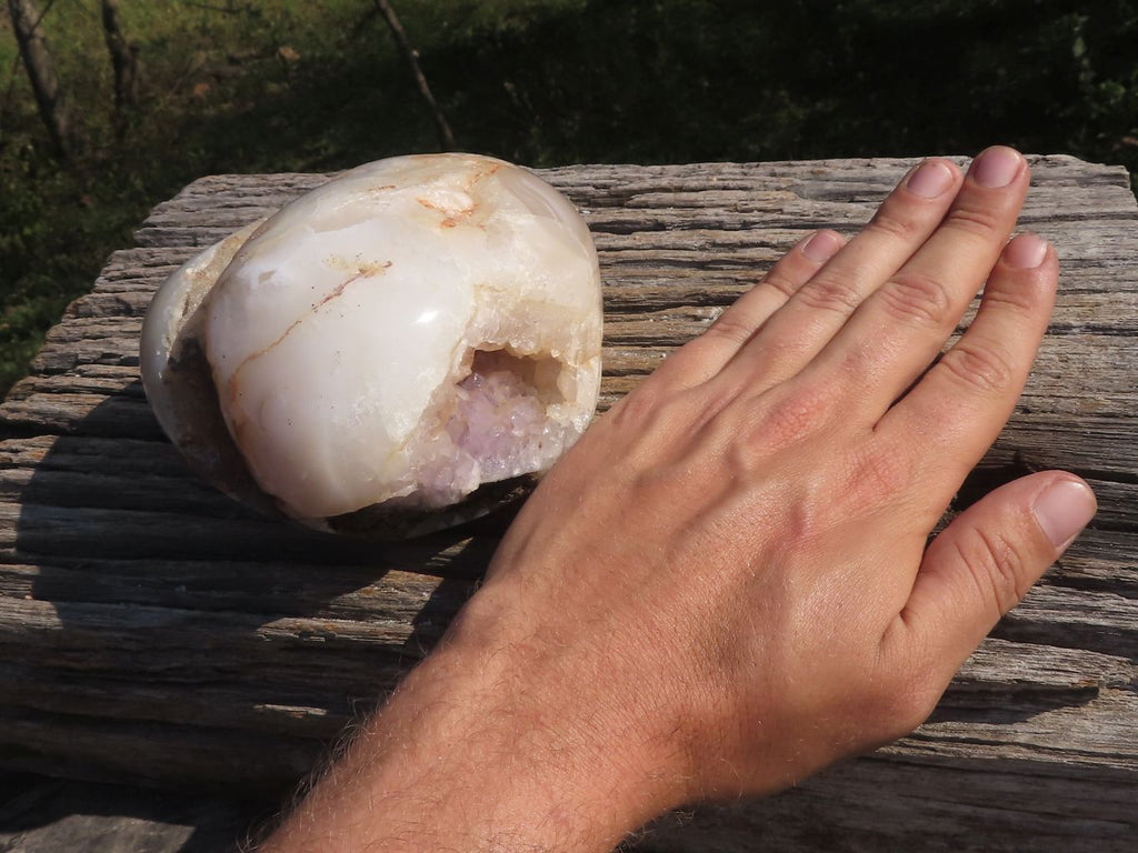 Polished Amethyst Agate Geode With A Crystalline Centre  x 1 From Madagascar - TopRock