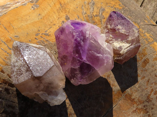 Natural Amethyst Quartz Crystals  x 3 From Ambatondrazaka, Madagascar - TopRock