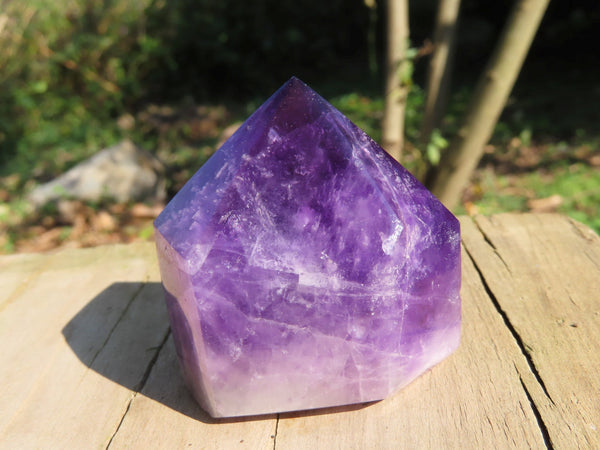 Polished  Chevron Amethyst Quartz Crystal Points x 6 From Zambia - TopRock