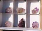 Polished Window Amethyst Points x 6 From Madagascar - Toprock Gemstones and Minerals 
