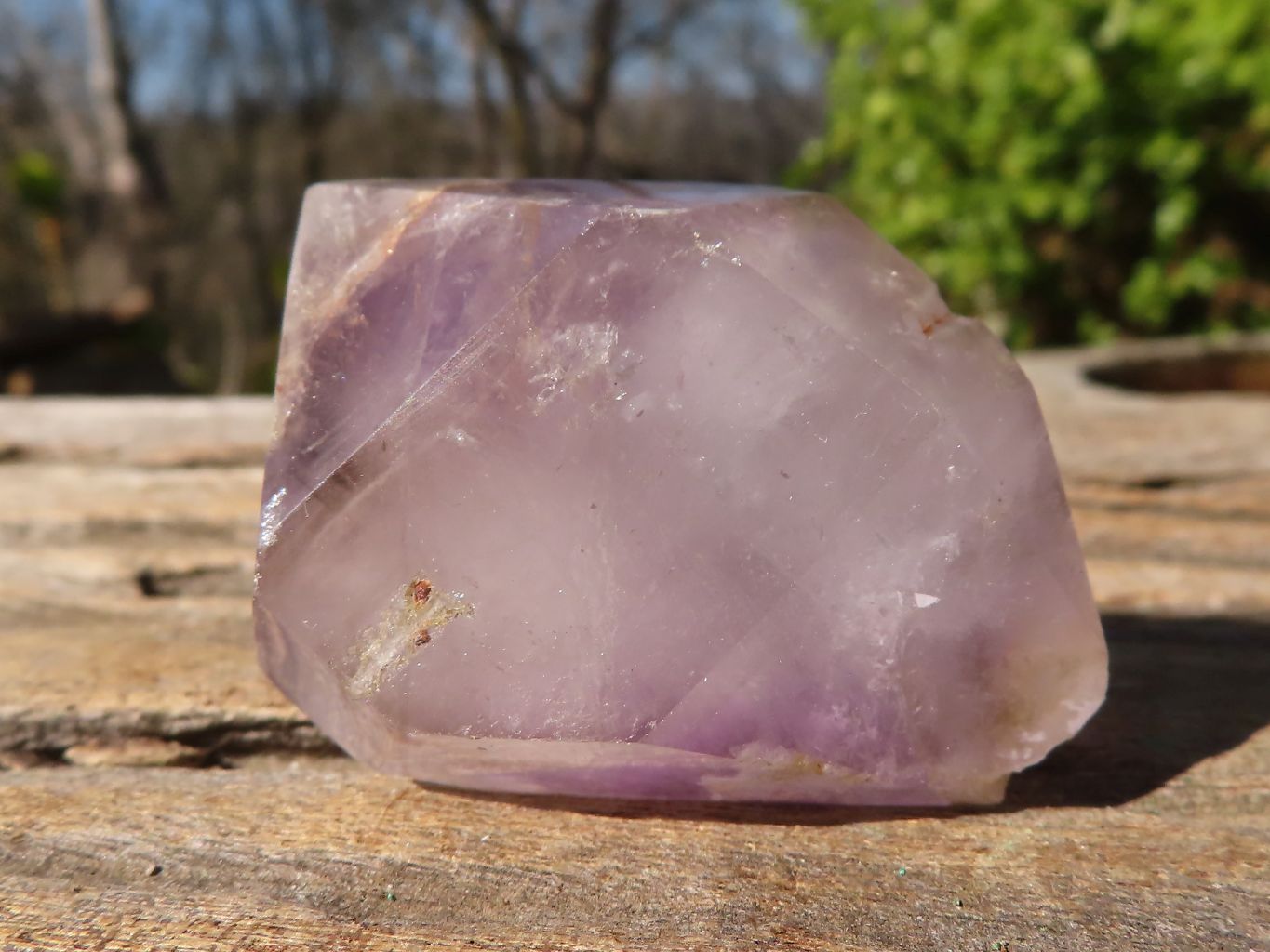Polished Window Amethyst Points x 6 From Madagascar - Toprock Gemstones and Minerals 
