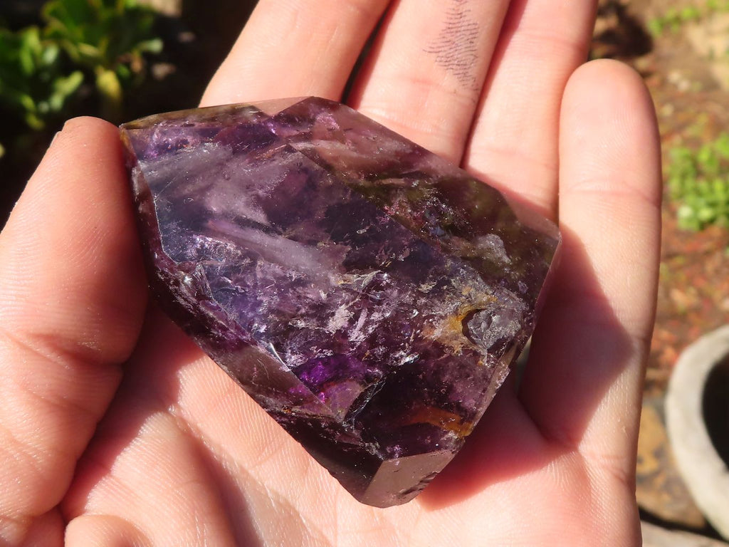 Polished Window Amethyst Points x 6 From Madagascar - Toprock Gemstones and Minerals 