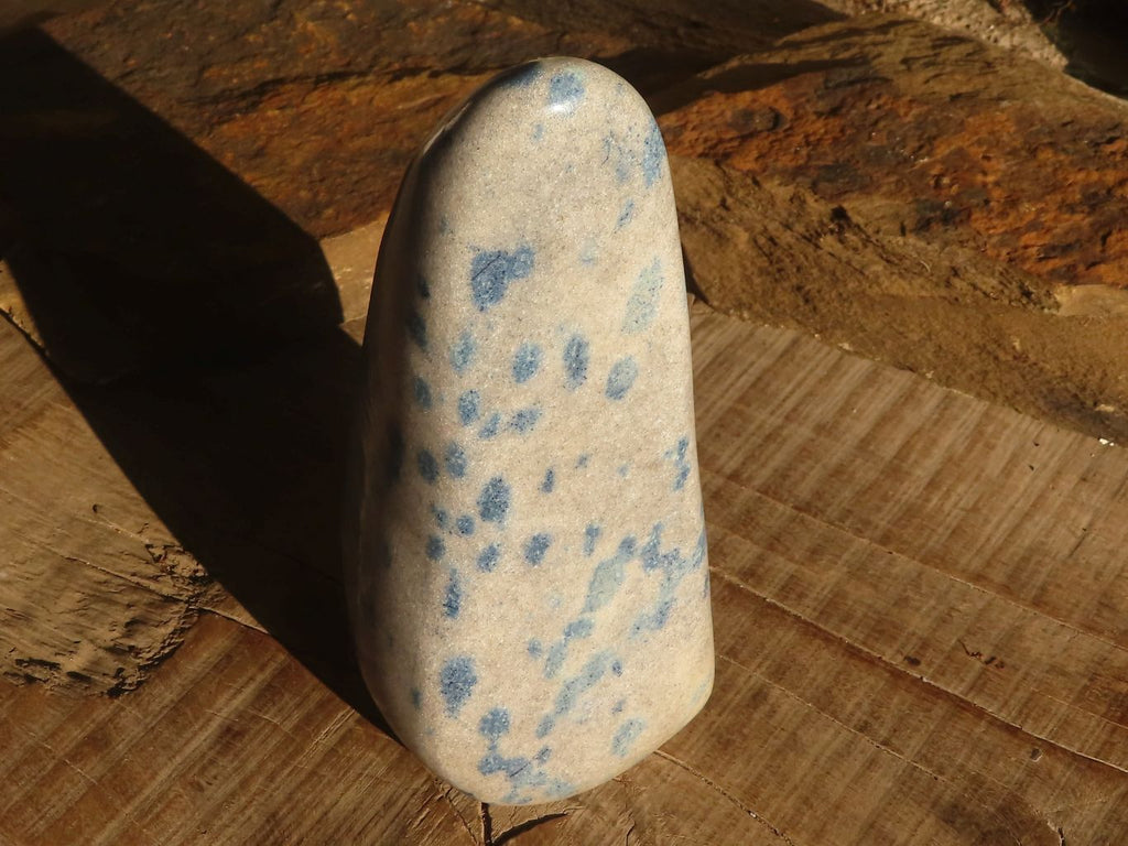 Polished Extra Large Blue Spotted Spinel Quartz Standing Free Form x 1 From Madagascar - Toprock Gemstones and Minerals 