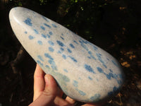 Polished Extra Large Blue Spotted Spinel Quartz Standing Free Form x 1 From Madagascar - Toprock Gemstones and Minerals 