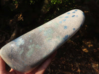 Polished Extra Large Blue Spotted Spinel Quartz Standing Free Form x 1 From Madagascar - Toprock Gemstones and Minerals 