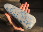 Polished Extra Large Blue Spotted Spinel Quartz Standing Free Form x 1 From Madagascar - Toprock Gemstones and Minerals 