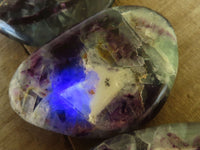 Polished Watermelon Fluorite Free Forms  x 12 From Uis, Namibia - Toprock Gemstones and Minerals 