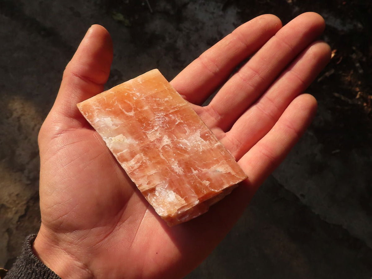 Natural New Sunset Orange Calcite Specimens x 12 From Spitzkop, Namibia - Toprock Gemstones and Minerals 