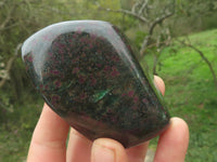 Polished Fluorescent Ruby Corundum In Chrome Verdite Free Forms x 5 From Zimbabwe - TopRock
