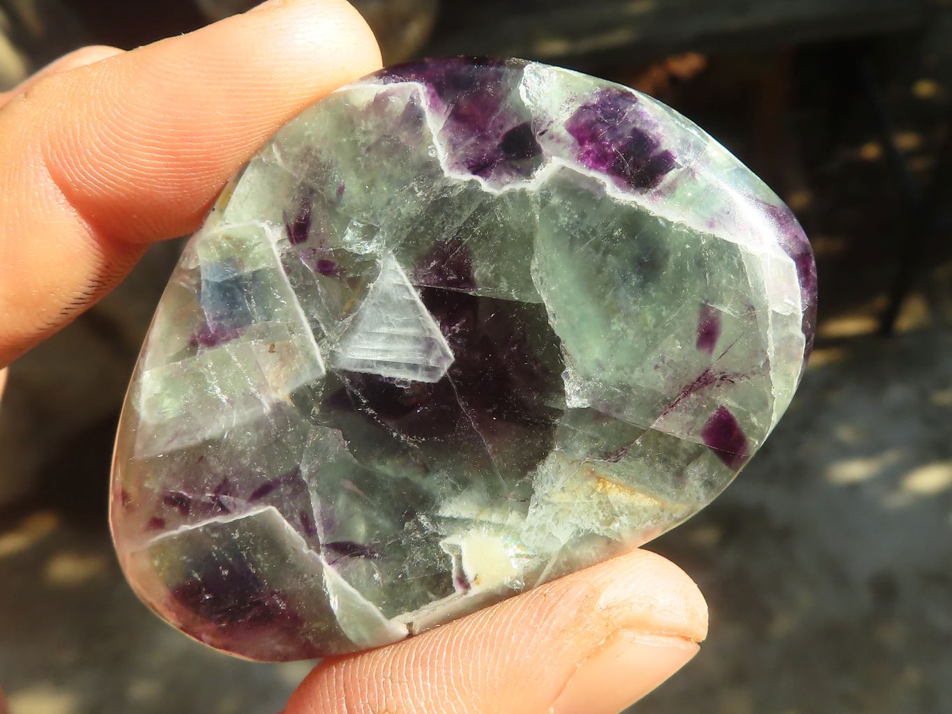 Polished Watermelon Fluorite Free Forms  x 12 From Uis, Namibia - Toprock Gemstones and Minerals 