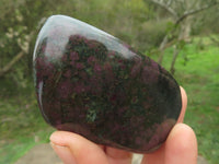 Polished Fluorescent Ruby Corundum In Chrome Verdite Free Forms x 5 From Zimbabwe - TopRock