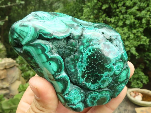 Polished Stunning Malachite Free Forms  x 3 From Congo - TopRock