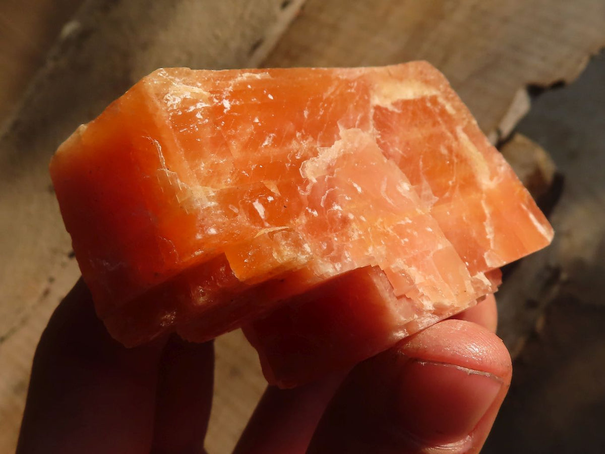 Natural New Sunset Orange Calcite Specimens x 12 From Spitzkop, Namibia - Toprock Gemstones and Minerals 