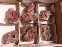 Natural Pink Salrose Cobaltion Dolomite Specimens  x 6 From Kakanda, Congo - Toprock Gemstones and Minerals 