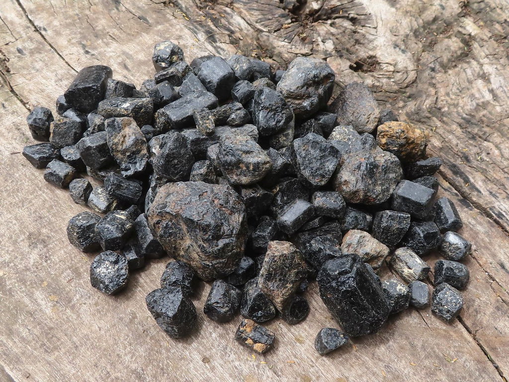 Natural Rough Alluvial Schorl Black Tourmaline Crystals  x 2 Kg Lot From Zambia - TopRock