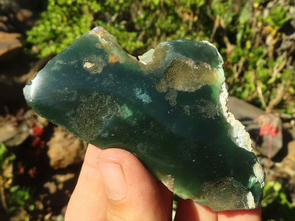 Polished One Side Polished Emerald Mtorolite Plates  x 12 From Zimbabwe - Toprock Gemstones and Minerals 