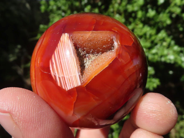 Polished Small Carnelian Agate Spheres  x 5 From Madagascar - Toprock Gemstones and Minerals 
