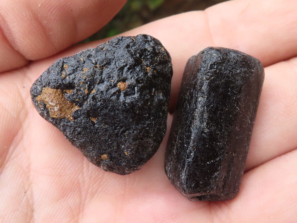 Natural Rough Alluvial Schorl Black Tourmaline Crystals  x 2 Kg Lot From Zambia - TopRock