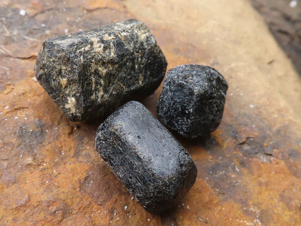 Natural Rough Alluvial Schorl Black Tourmaline Crystals  x 2 Kg Lot From Zambia - TopRock