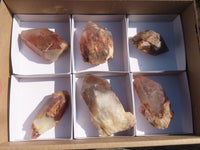 Natural Red Hematoid Quartz Specimens x 6 From Karoi, Zimbabwe - Toprock Gemstones and Minerals 