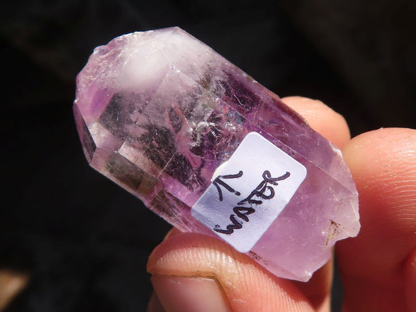 Natural Smokey Amethyst & Clear Quartz Crystals (Two Enhydro) x 12 From Brandberg, Namibia - Toprock Gemstones and Minerals 