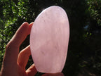 Polished Gemmy Pink Rose Quartz Standing Free Forms x 3 From Madagascar - Toprock Gemstones and Minerals 