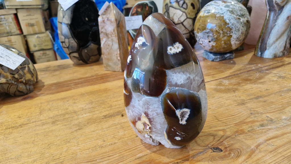 (+12 WEEKS!) Polished Large Carnelian Agate Gemstone Stranding Display Piece x 1 From Nosy Varika, Madagascar