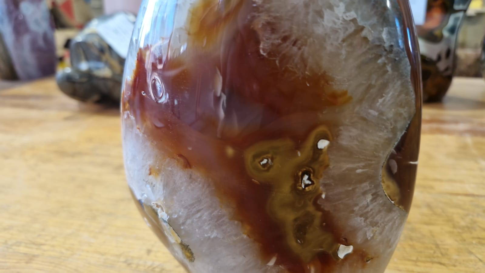 (+12 WEEKS!) Polished Large Carnelian Agate Gemstone Stranding Display Piece x 1 From Nosy Varika, Madagascar