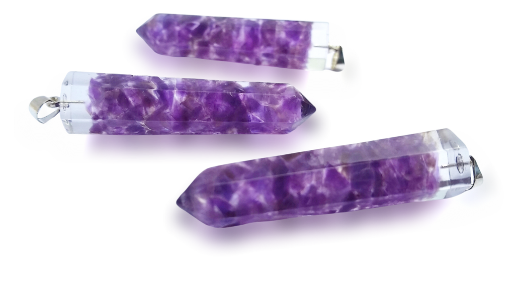 Polished Amethyst Piezoelectric Pendants - sold per piece - From Bulwer, South Africa - Toprock Gemstones and Minerals 