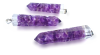 Polished Amethyst Piezoelectric Pendants - sold per piece - From Bulwer, South Africa