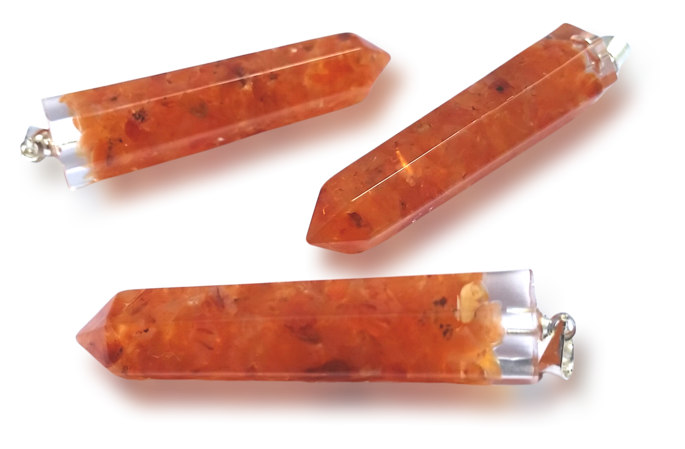 Polished Carnelian Piezoelectric Pendants - sold per piece - From Bulwer, South Africa - Toprock Gemstones and Minerals 
