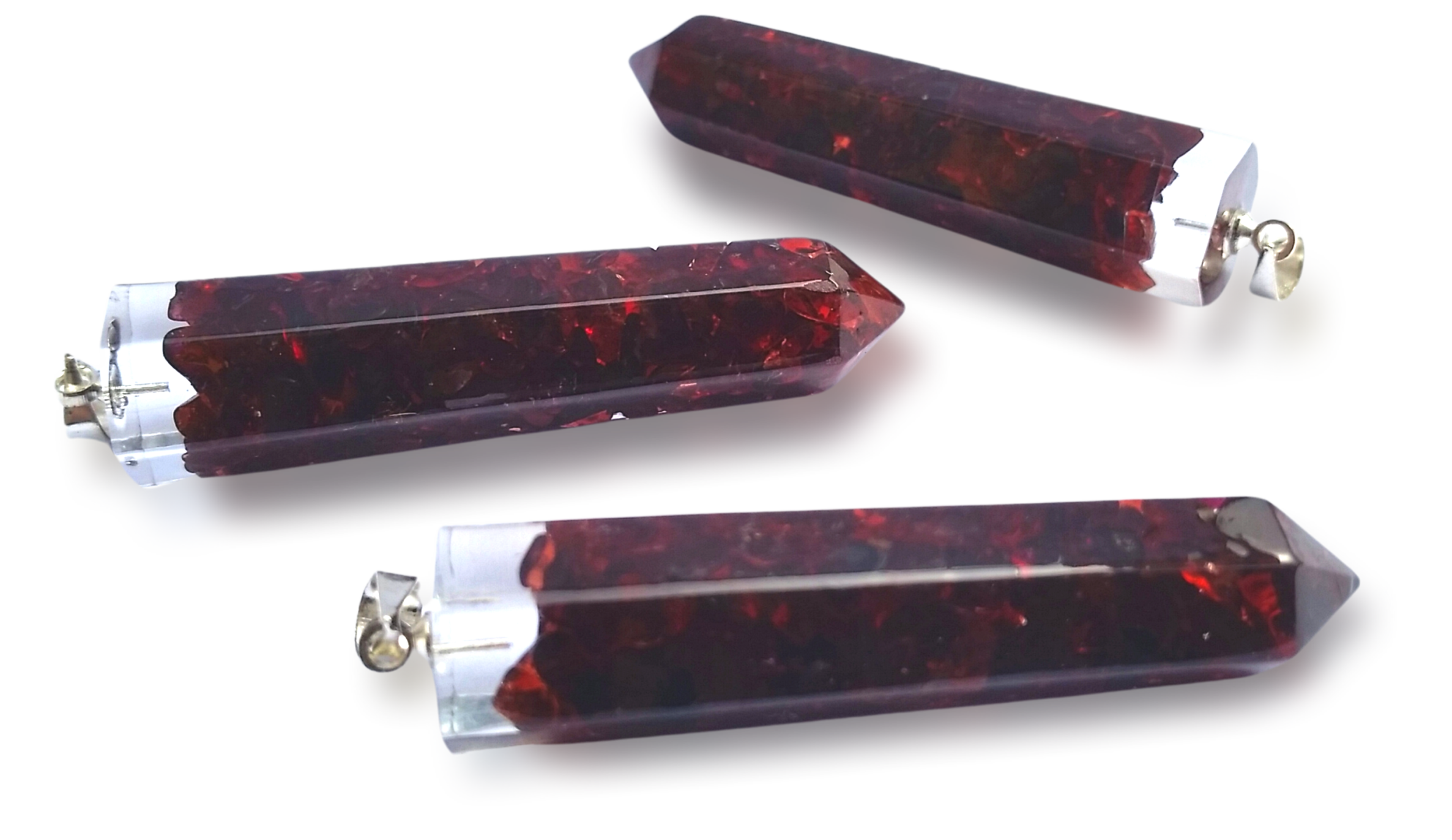 Polished Garnet Piezoelectric Pendants - sold per piece - From Bulwer, South Africa - Toprock Gemstones and Minerals 