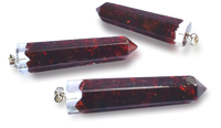 Polished Garnet Piezoelectric Pendants - sold per piece - From Bulwer, South Africa