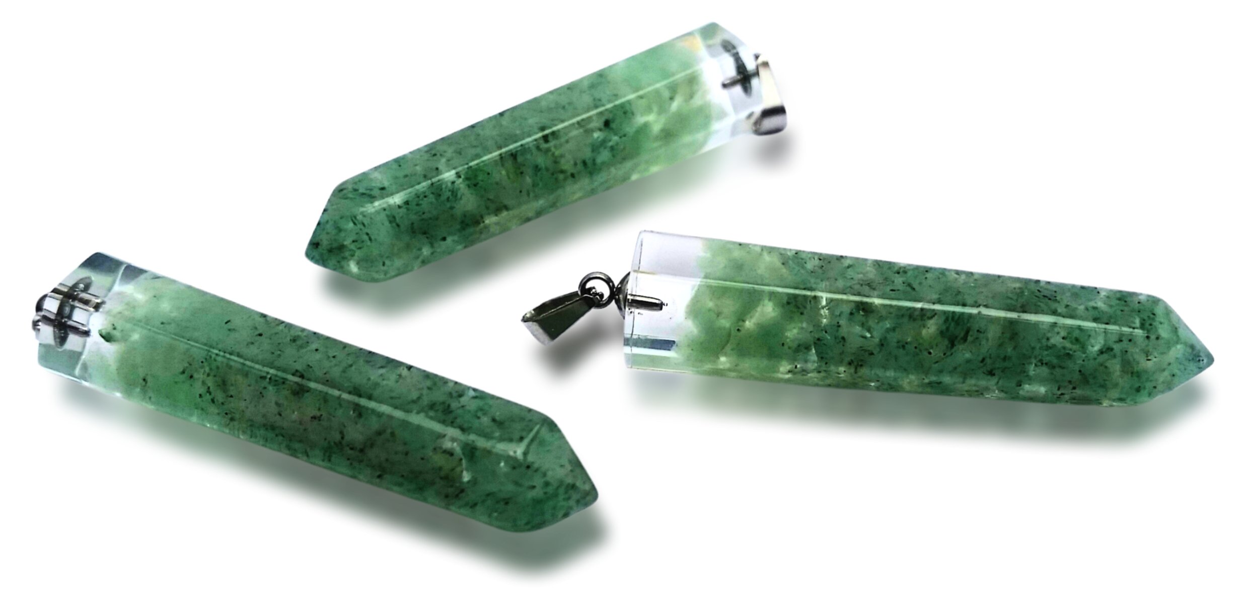Polished Aventurine Piezoelectric Pendants - sold per piece - From Bulwer, South Africa - Toprock Gemstones and Minerals 