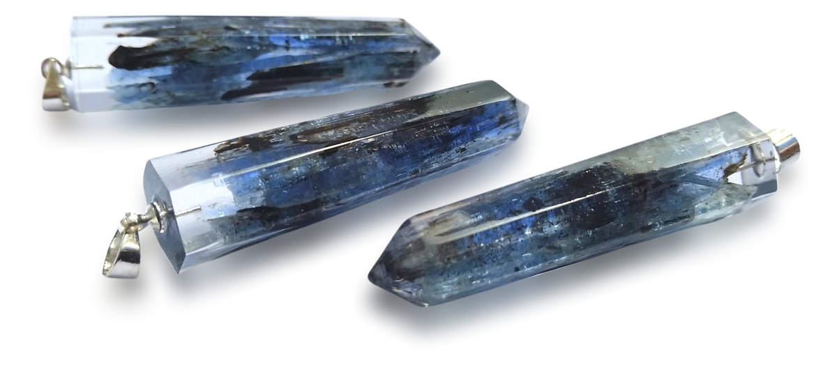 Polished Kyanite Piezoelectric Pendants - sold per piece - From Bulwer, South Africa - Toprock Gemstones and Minerals 