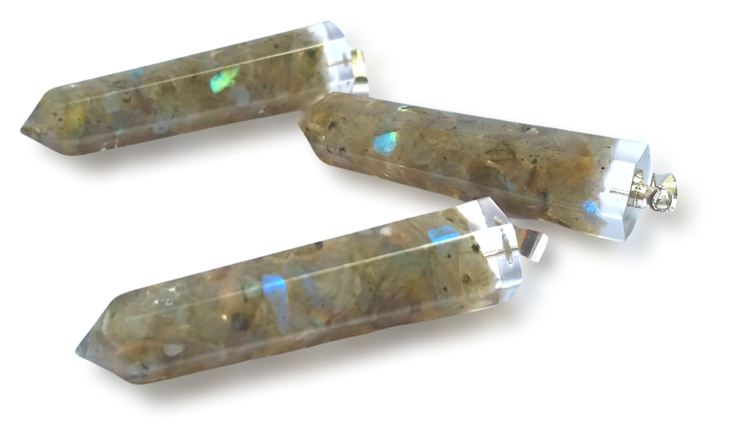 Polished Labradorite Piezoelectric Pendants - sold per piece - From Bulwer, South Africa - Toprock Gemstones and Minerals 