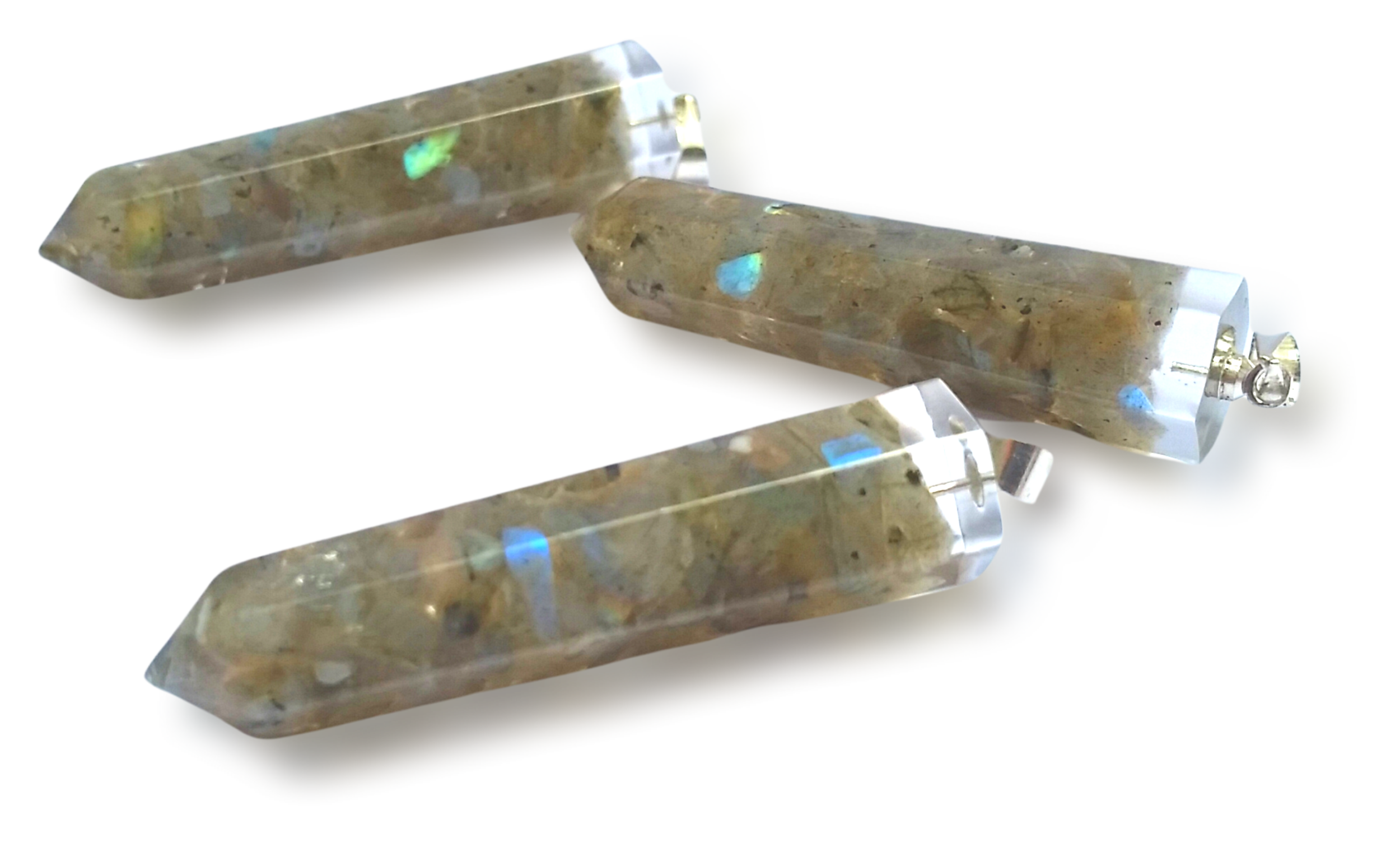Polished Labradorite Piezoelectric Pendants - sold per piece - From Bulwer, South Africa - Toprock Gemstones and Minerals 