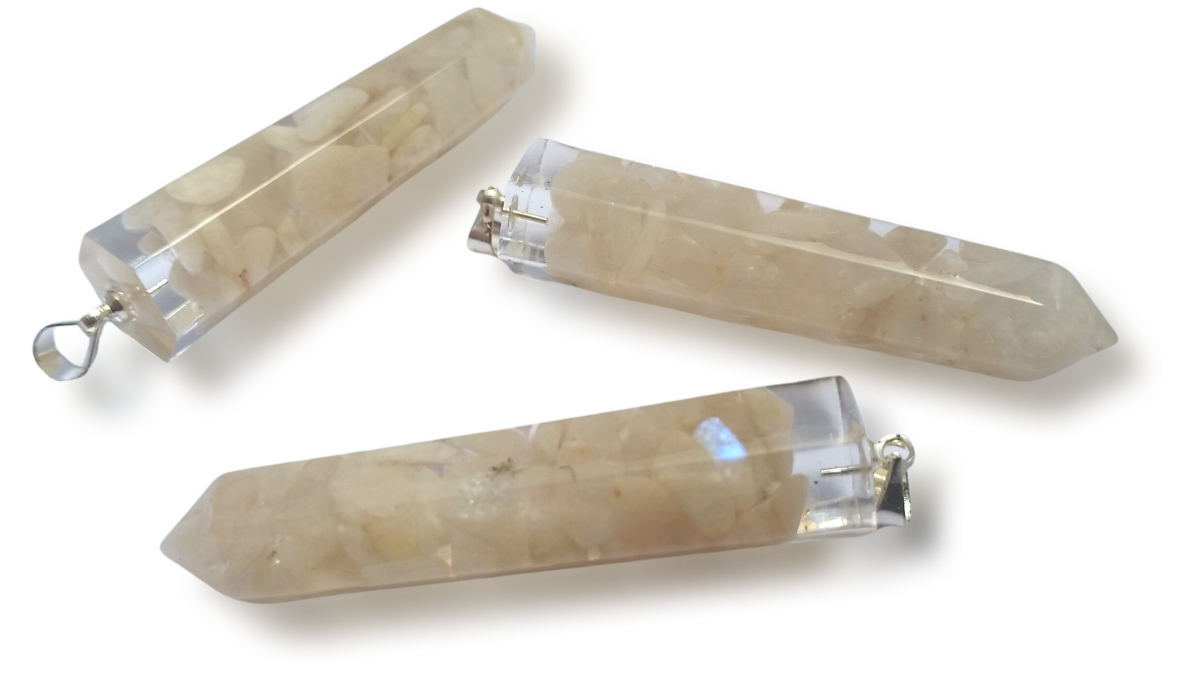 Polished Moonstone Piezoelectric Pendants - sold per piece - From Bulwer, South Africa - Toprock Gemstones and Minerals 