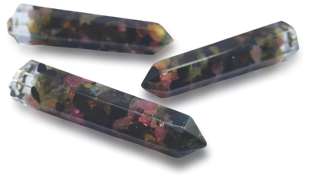 Polished Rainbow Tourmaline Piezoelectric Pendants - sold per piece - From Bulwer, South Africa - Toprock Gemstones and Minerals 