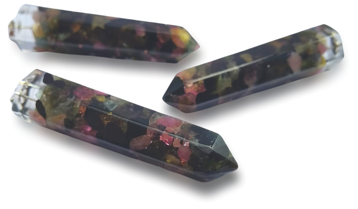 Polished Rainbow Tourmaline Piezoelectric Pendants - sold per piece - From Bulwer, South Africa - Toprock Gemstones and Minerals 