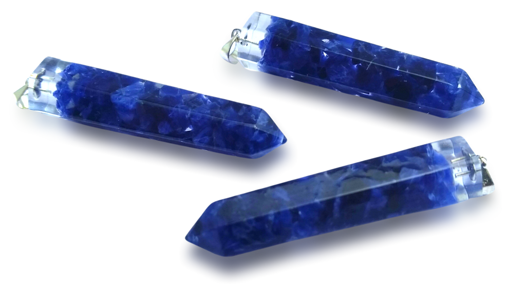 Polished Sodalite Piezoelectric Pendants - sold per piece - From Bulwer, South Africa - Toprock Gemstones and Minerals 