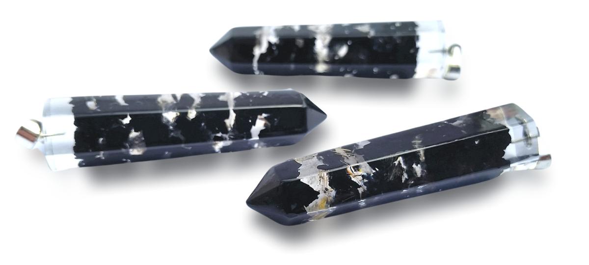 Polished Tourmaline Quartz Piezoelectric Pendants - sold per piece - From Bulwer, South Africa - Toprock Gemstones and Minerals 
