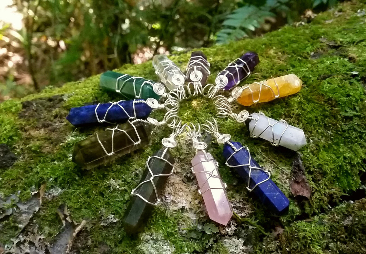 Natural Ammonite Fossil with Silver Wire Wrap - Sold per Piece - South Africa - Toprock Gemstones and Minerals 