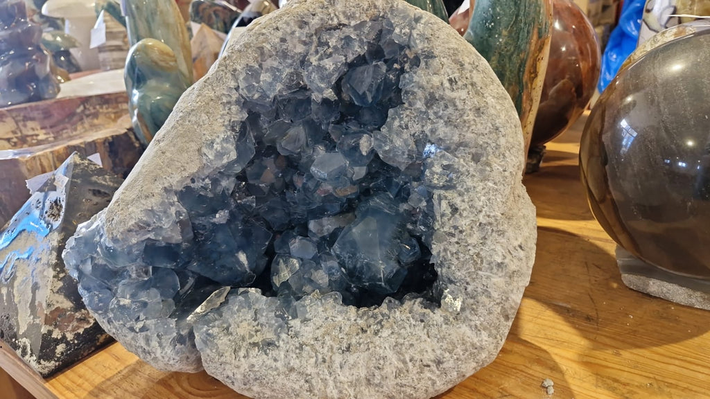 (+12 WEEKS!) Natural XL Celestite Geode x 1 From Sakoane, Madagascar