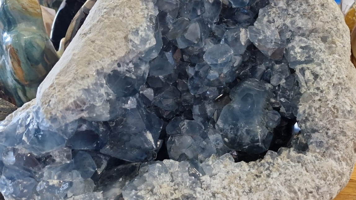 (+12 WEEKS!) Natural XL Celestite Geode x 1 From Sakoane, Madagascar