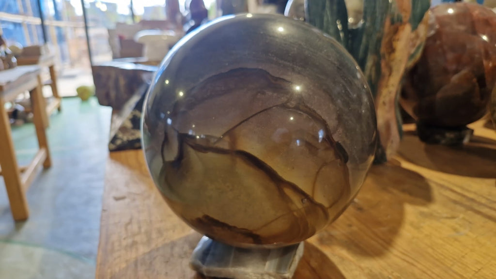 (+12 WEEKS!) Polished XL Polychrome Jasper Sphere x 1 From NW Coast, Madagascar