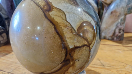 (+12 WEEKS!) Polished XL Polychrome Jasper Sphere x 1 From NW Coast, Madagascar