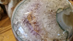 (+12 WEEKS!) Polished and Natural XL Agate Mushroom with Amethyst Crystalline Vugs x 1 From Maintirano, Madagascar